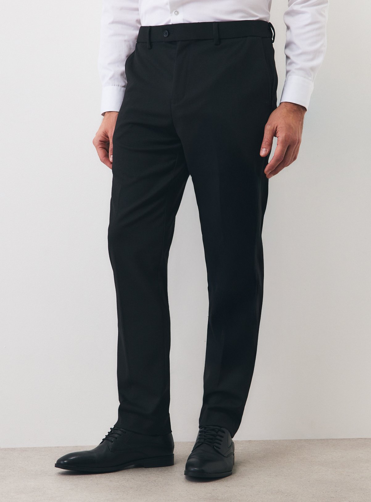 Grey Twill Slim Fit Trousers W36 L29 - Image 1 thumbnail