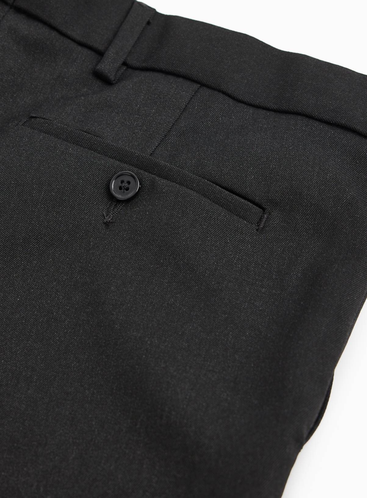 Grey Twill Slim Fit Trousers W36 L29 - Image 3