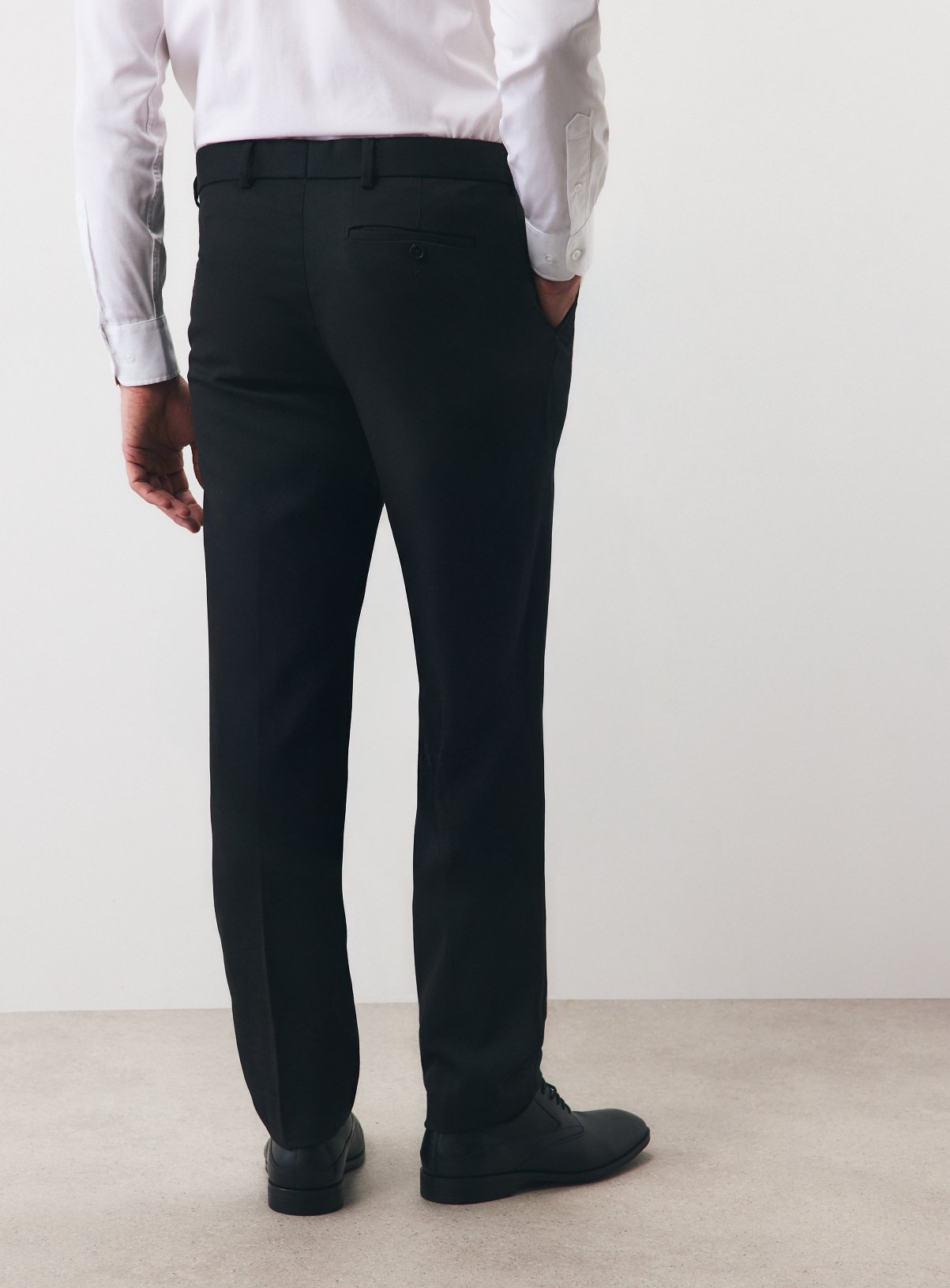 Grey Twill Slim Fit Trousers W36 L29 - Image 4 thumbnail
