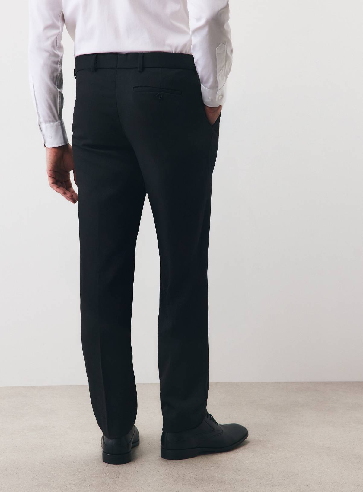 Grey Twill Slim Fit Trousers W36 L29 - Image 4