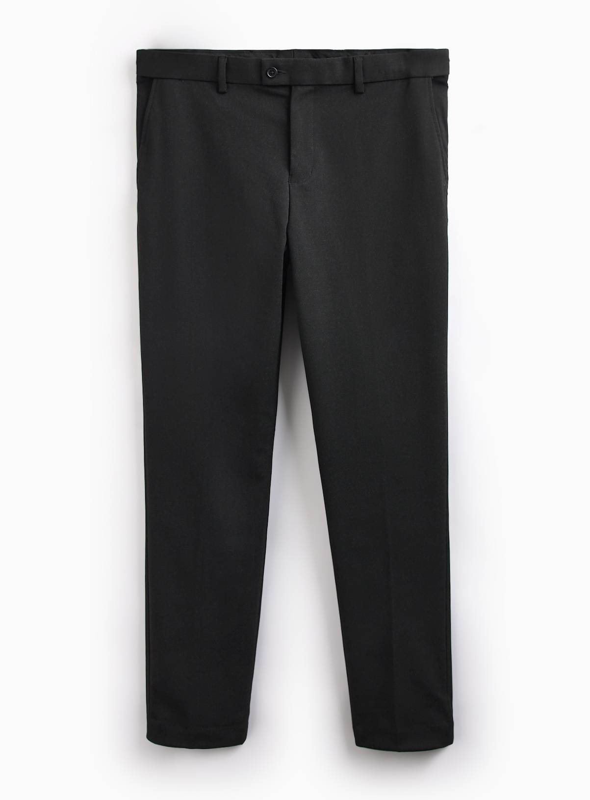 Grey Twill Slim Fit Trousers W40 L33 - Image 2