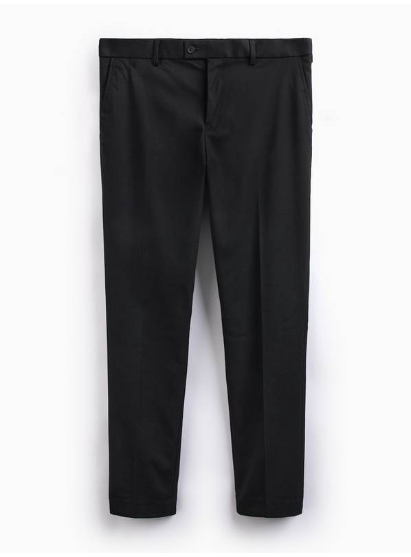 Black Twill Slim Fit Trousers W42 L33