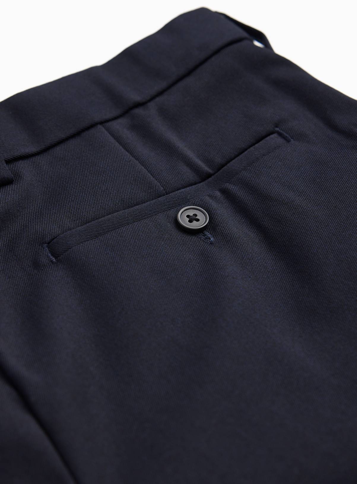 Navy Regular Fit Twill Trousers W42 L33 - Image 4