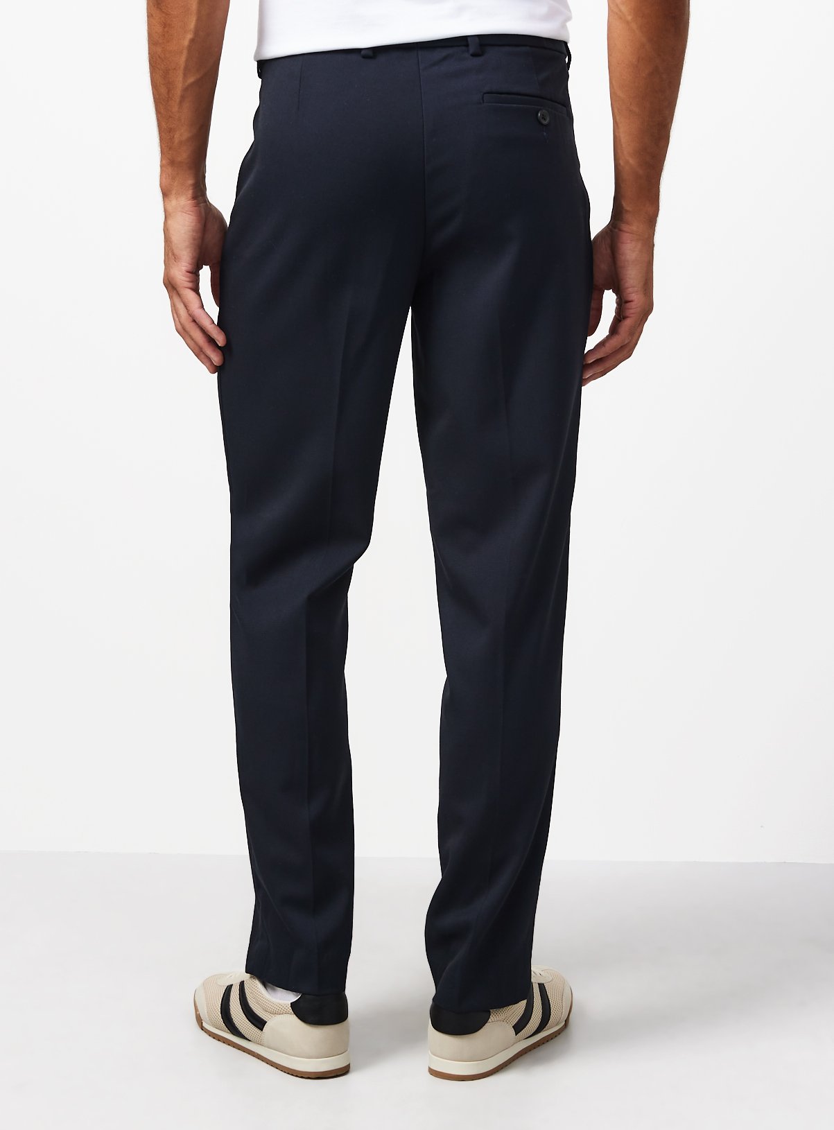 Navy Regular Fit Twill Trousers W42 L33 - Image 6 thumbnail