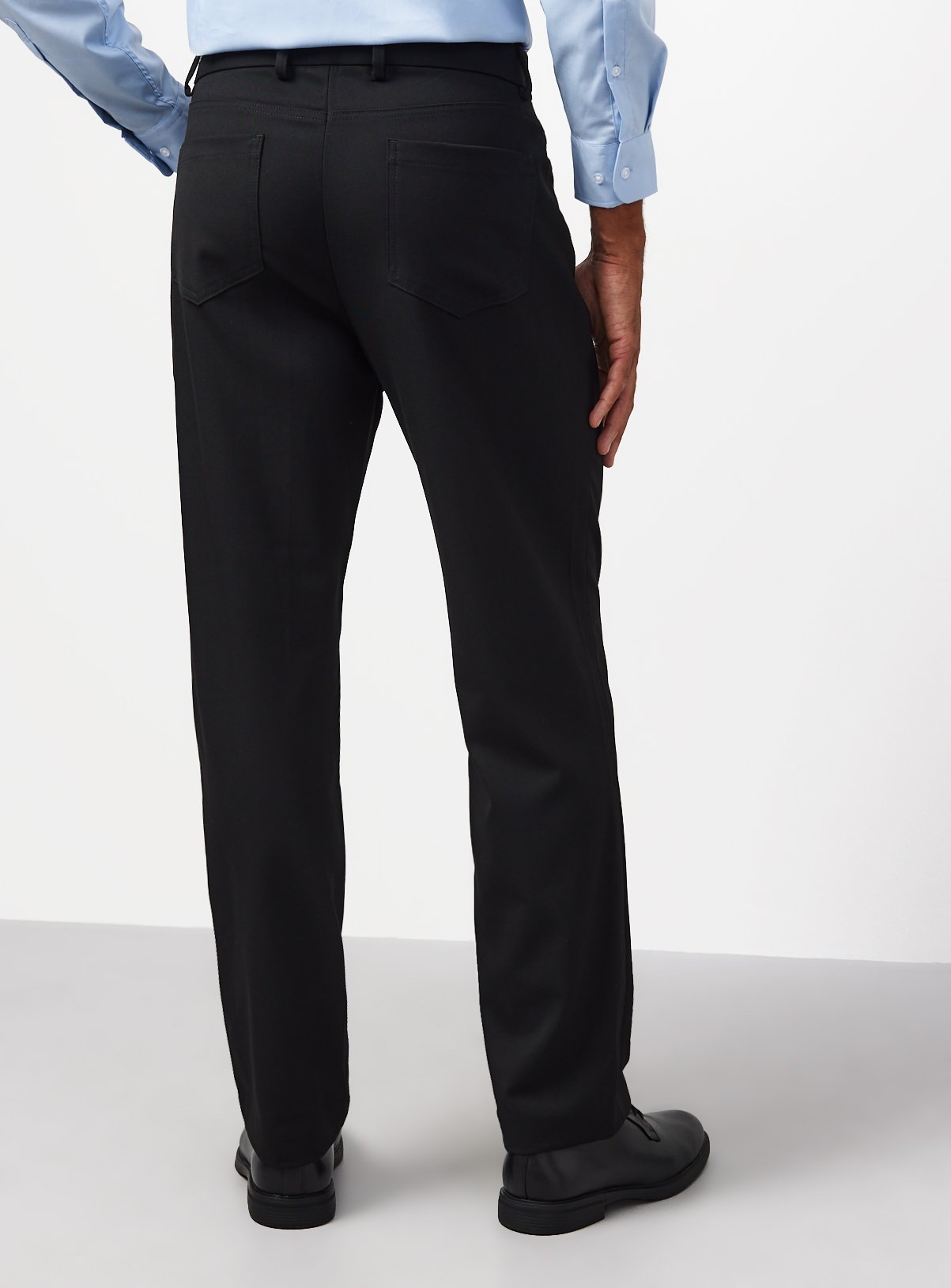 Black Regular Fit Smart Trousers W44 L29 - Image 5 thumbnail