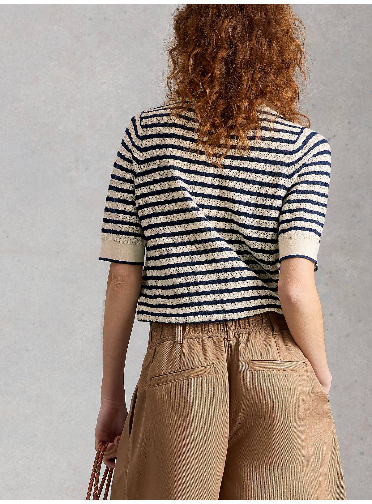 WHITE STUFF Holly Pointelle T-Shirt 16 - Image 2