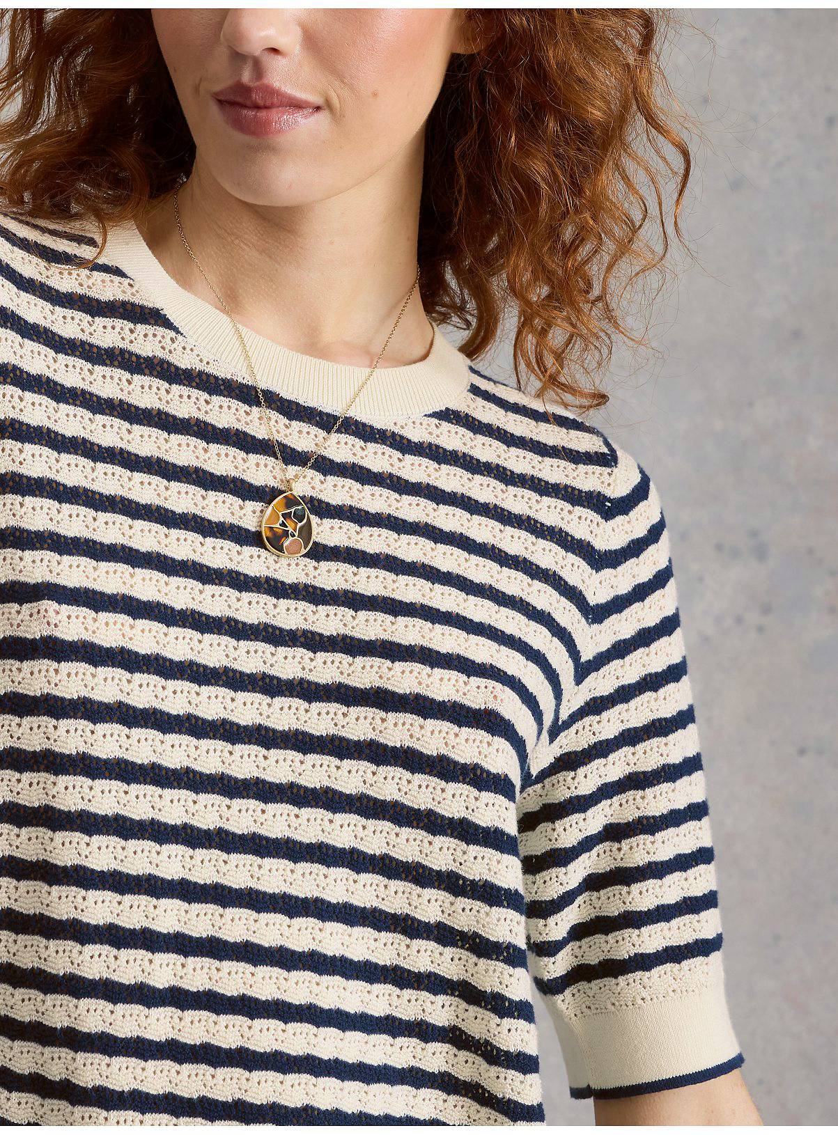 WHITE STUFF Holly Pointelle T-Shirt 16 - Image 4