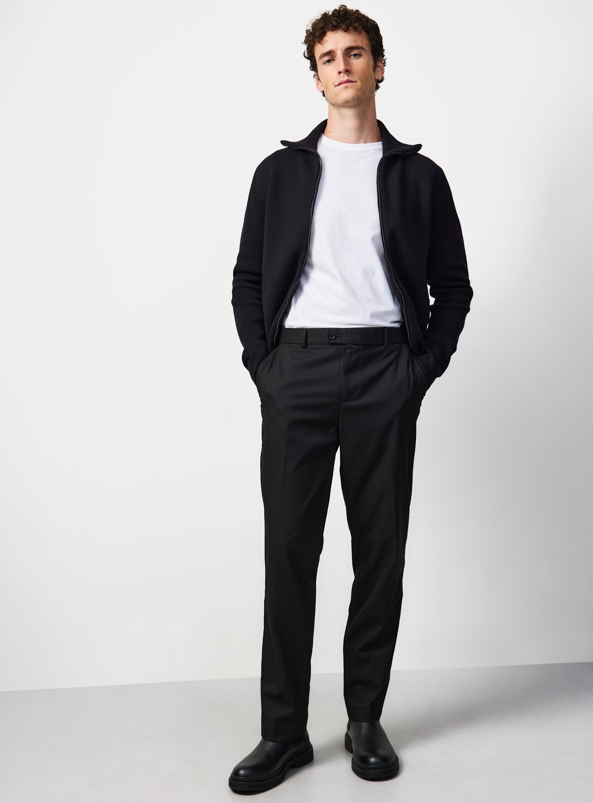 Black Regular Fit Trousers 2 Pack W40 L33 - Image 3 thumbnail