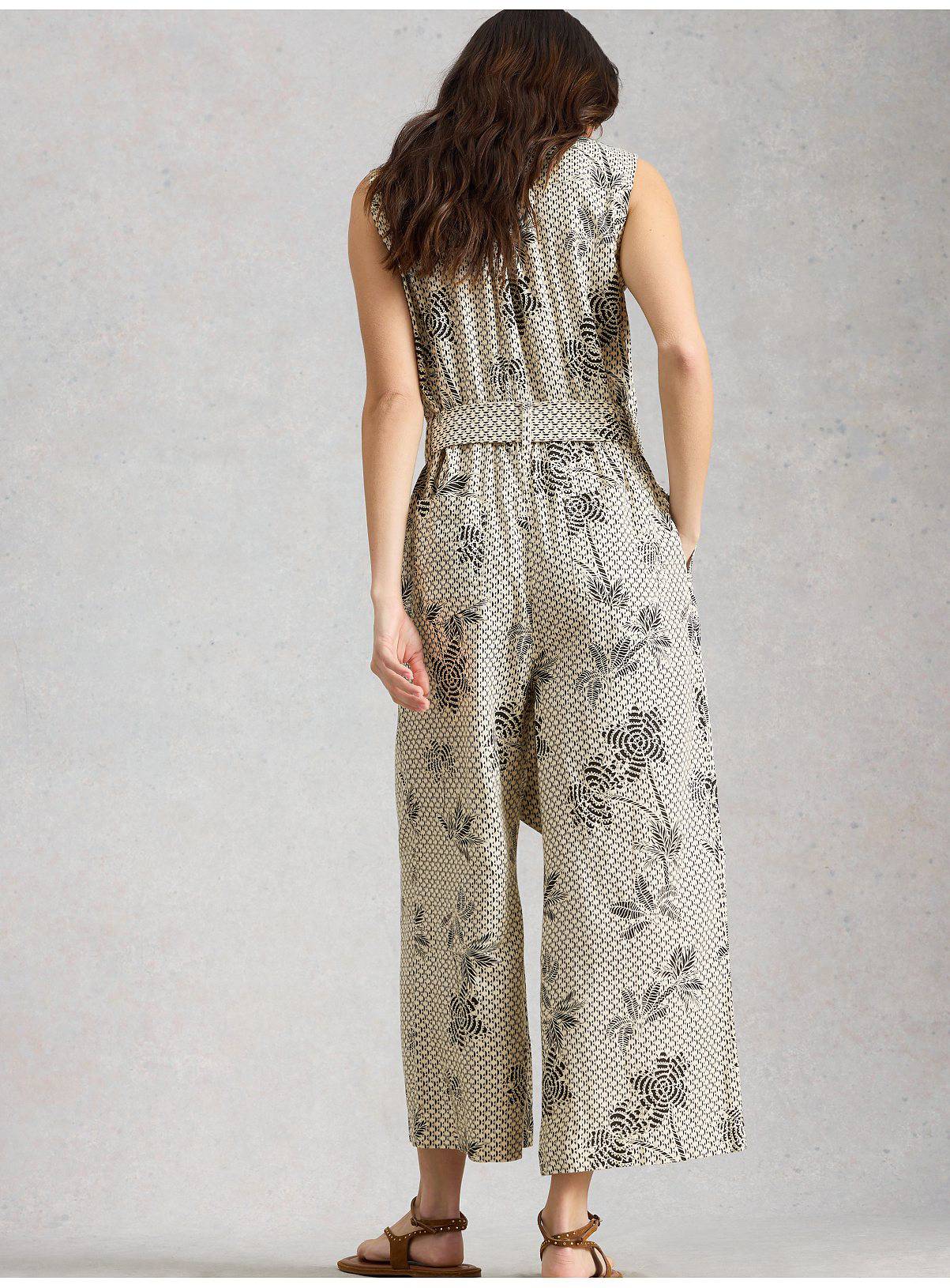 WHITE STUFF Betty Linen Blend Jumpsuit 16 - Image 2