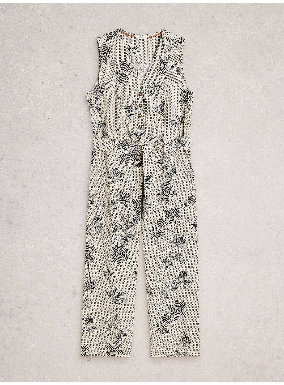 WHITE STUFF Betty Linen Blend Jumpsuit 16 - Image 5