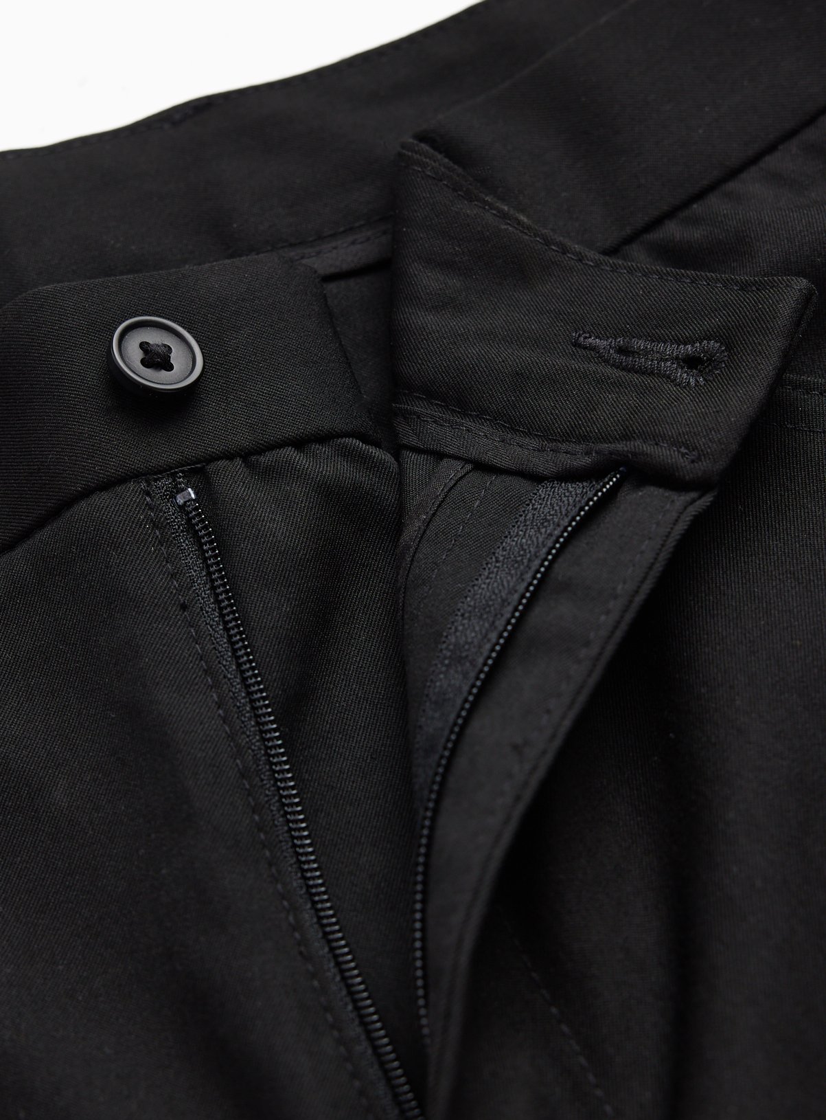 Black Regular Fit Trousers with Teflon 2 Pack W40 L31 - Image 4 thumbnail