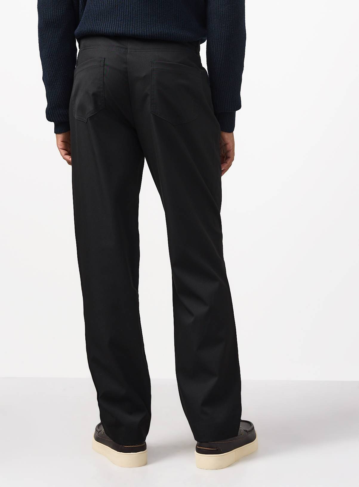 Black Regular Fit Trousers with Teflon 2 Pack W40 L31 - Image 5