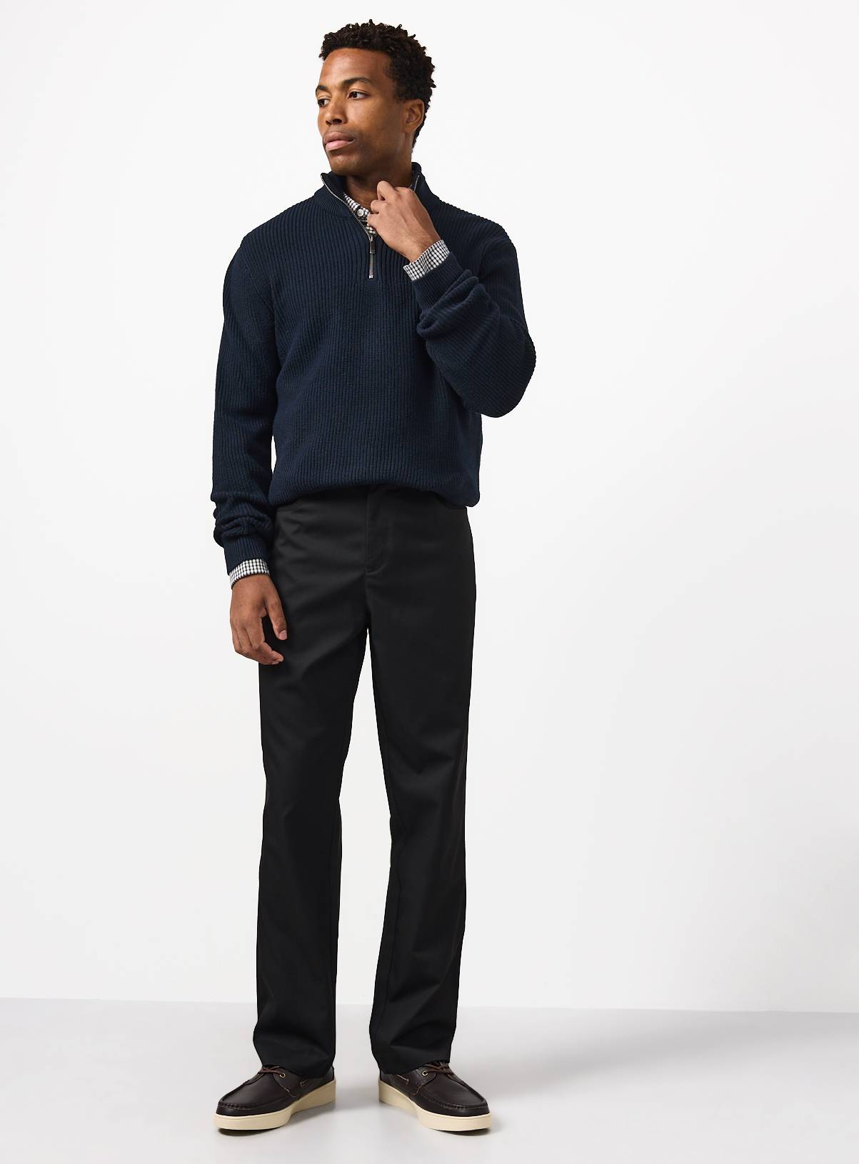 Black Regular Fit Trousers with Teflon 2 Pack W40 L35 - Image 3