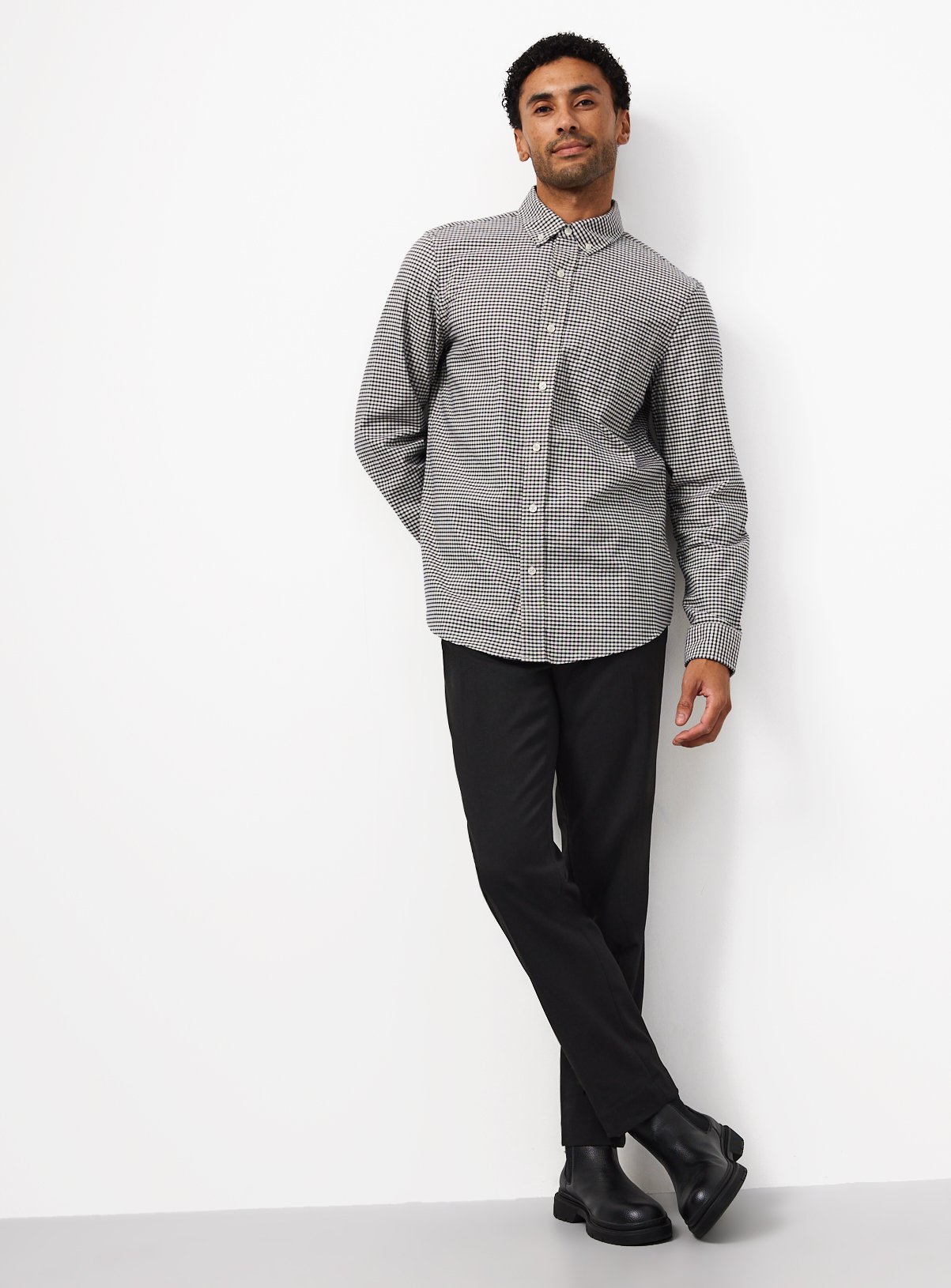 2 Pack Grey Slim Fit Twill Trousers W42 L29 - Image 2 thumbnail