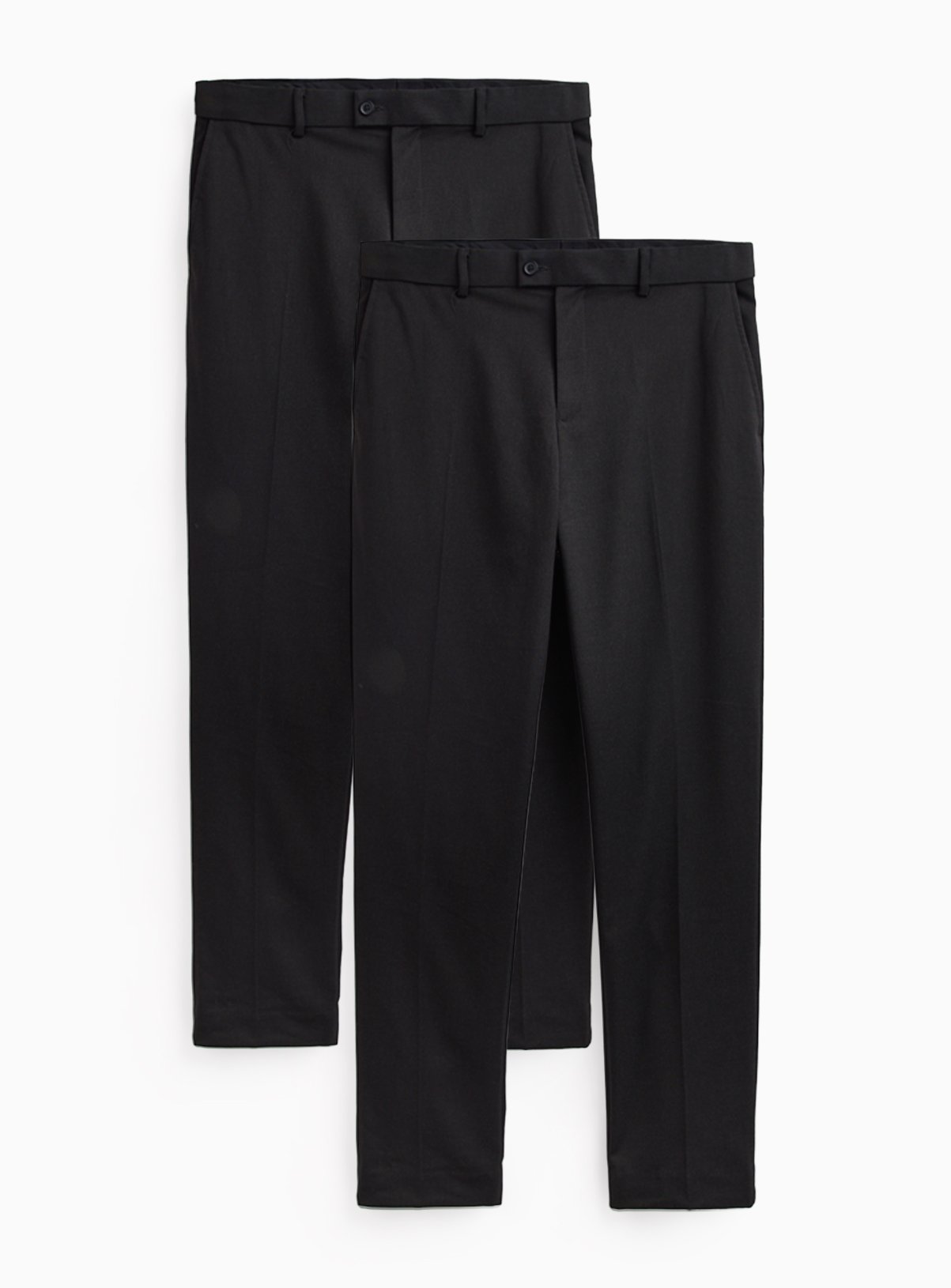 2 Pack Grey Slim Fit Twill Trousers W42 L29 - Image 3 thumbnail