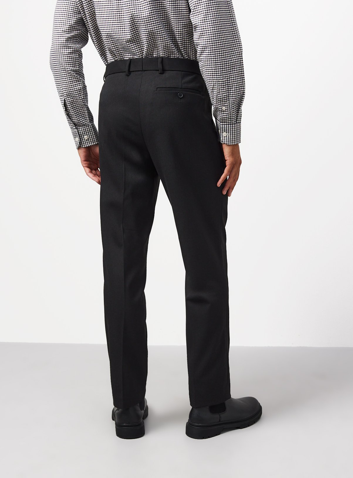 2 Pack Grey Slim Fit Twill Trousers W42 L29 - Image 6 thumbnail