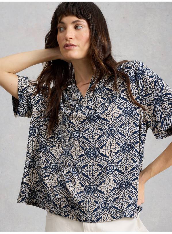 WHITE STUFF Teakie Crinkle Top 16