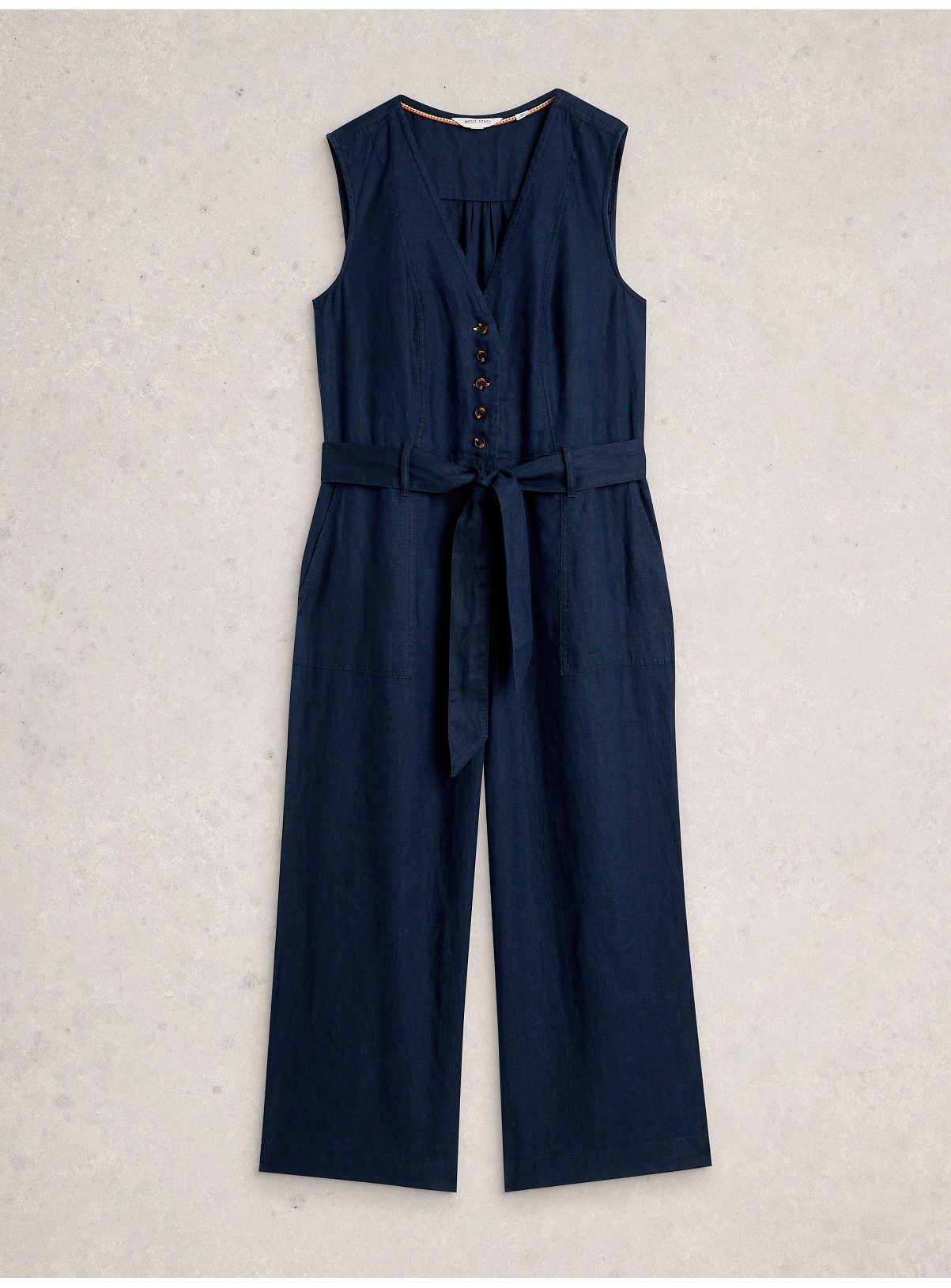 WHITE STUFF Betty Linen Jumpsuit 18 - Image 4 thumbnail