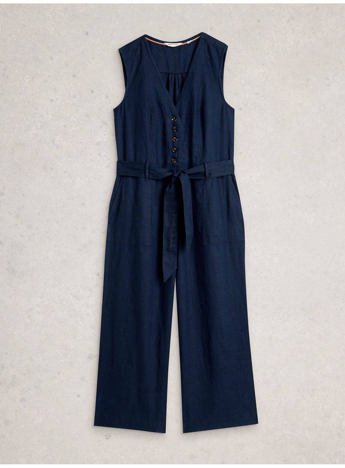 WHITE STUFF Betty Linen Jumpsuit 18 - Image 4