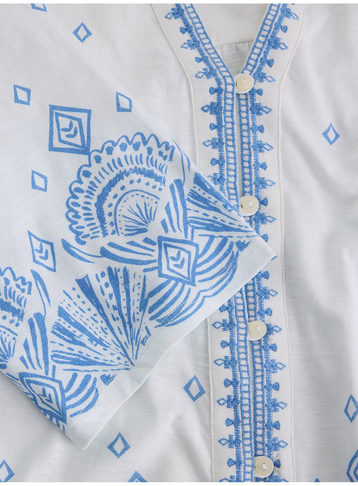 WHITE STUFF Lizzie Border Embroidered Top 12 - Image 6 thumbnail