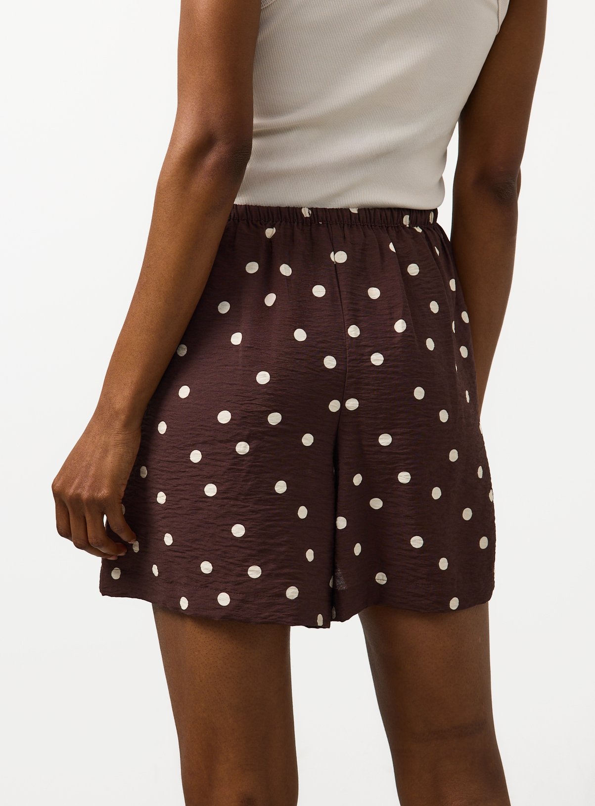 Brown Polka Dot Print Shorts 10 - Image 4 thumbnail