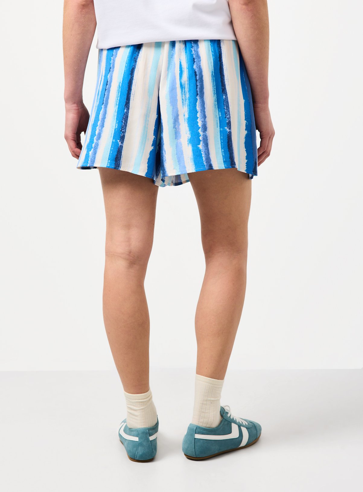 Blue Stripe Print Shorts 16 - Image 4 thumbnail