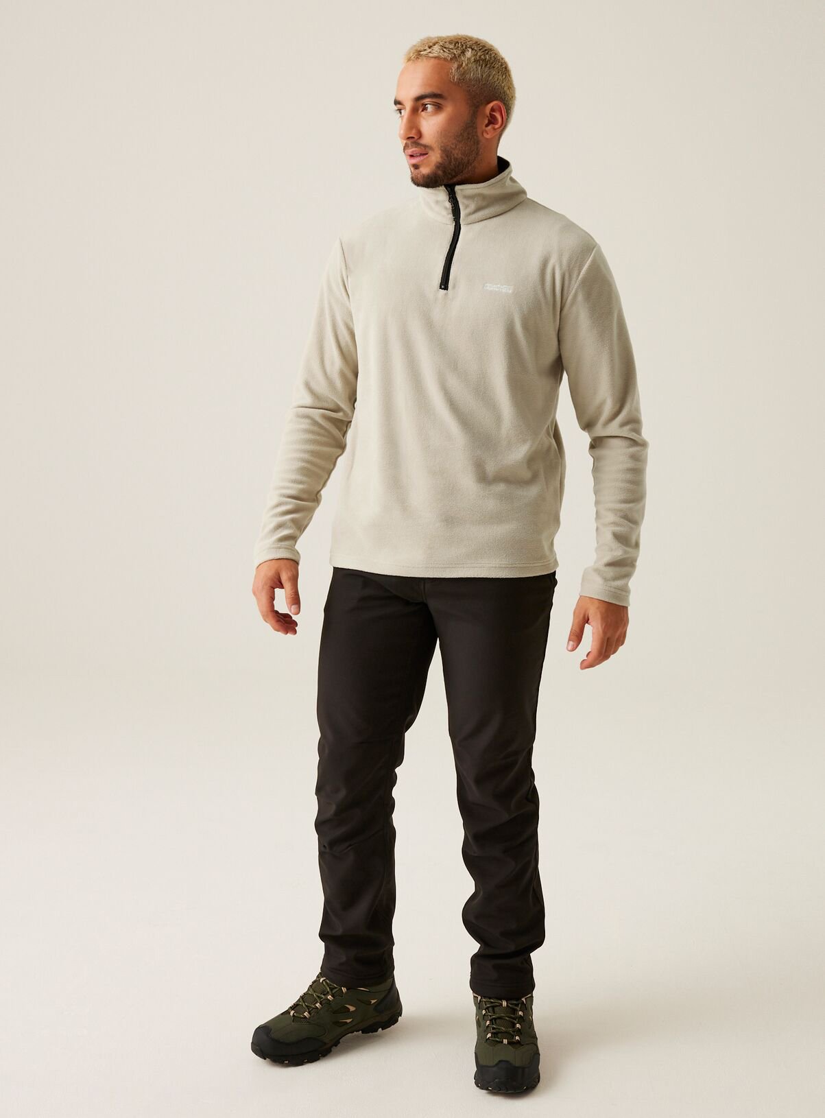 REGATTA Thompson Half Zip Fleece Stone XXL - Image 1 thumbnail
