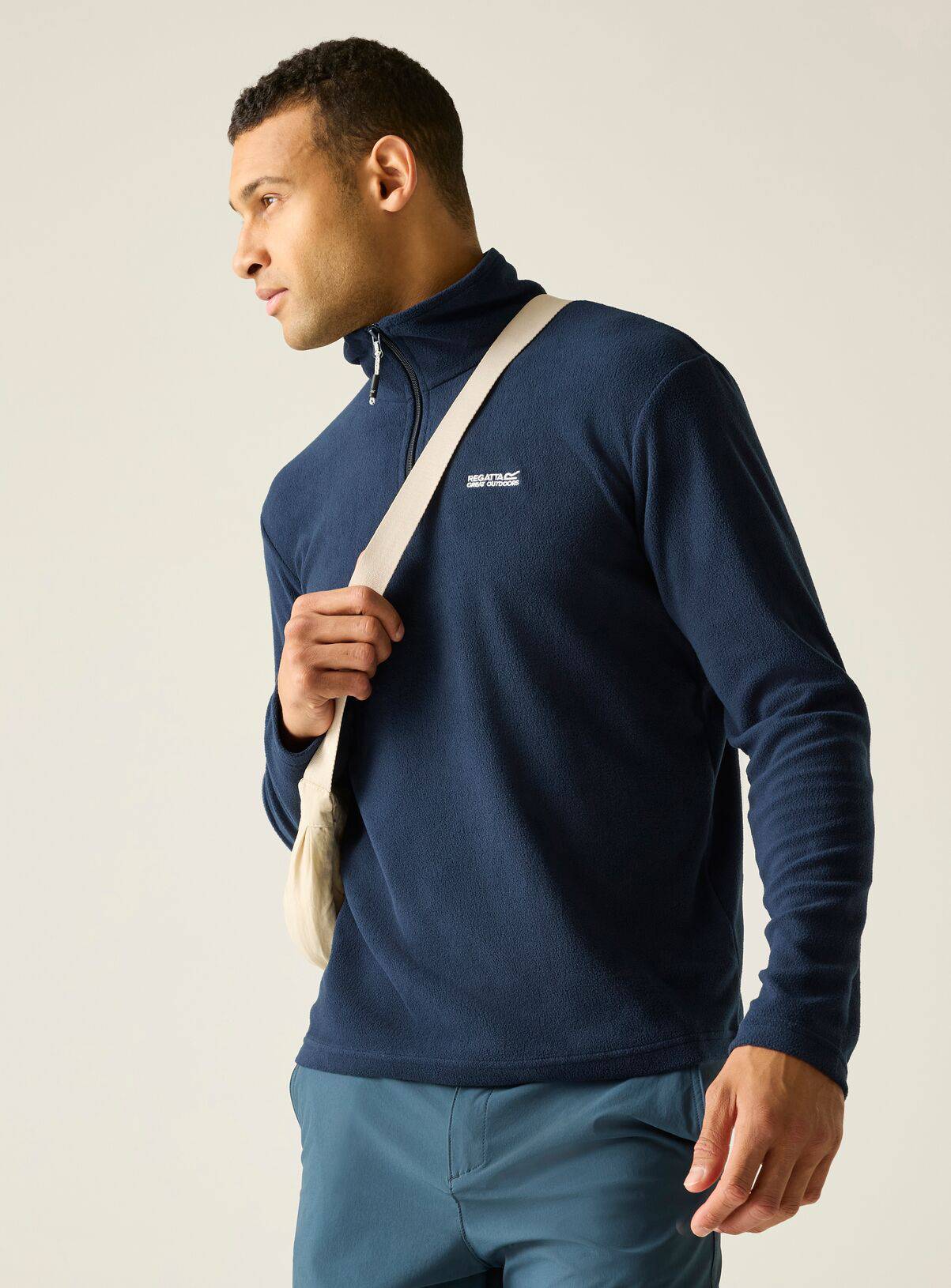 REGATTA Thompson Half Zip Fleece Navy XXXL - Image 1