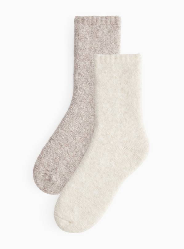 Wool Blend Tonal Ankle Socks 2 Pack  4-8