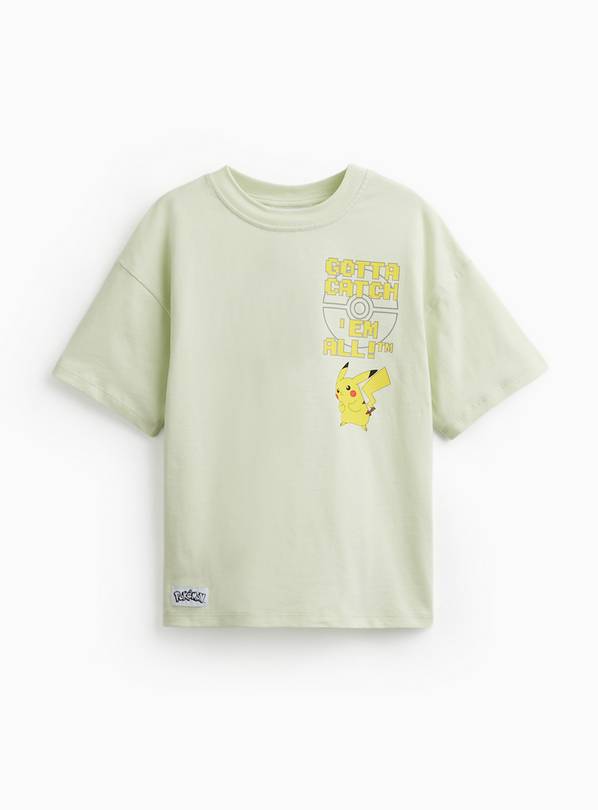 Green Pokemon Pikachu Graphic T-Shirt 10 years