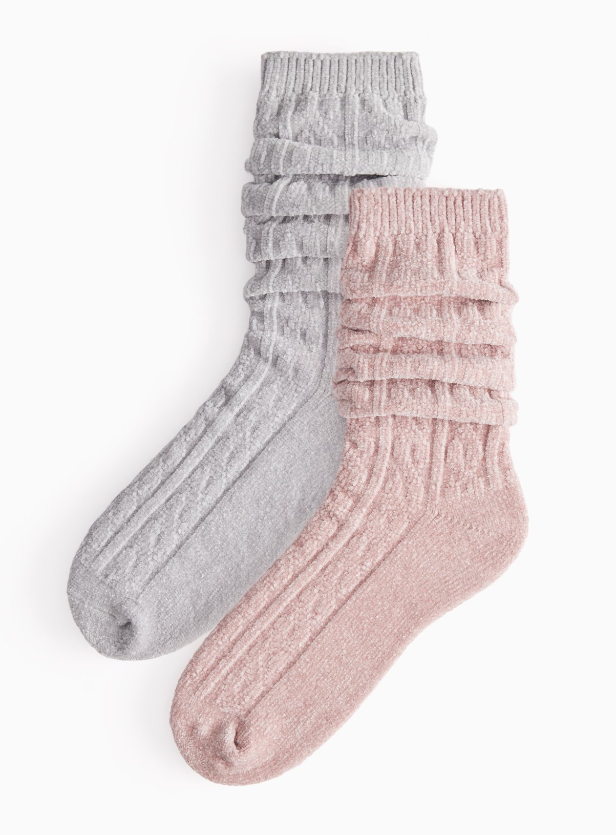 Cosy Cable Ruched Slouch Socks 2 Pack 4-8 - Image 1 thumbnail