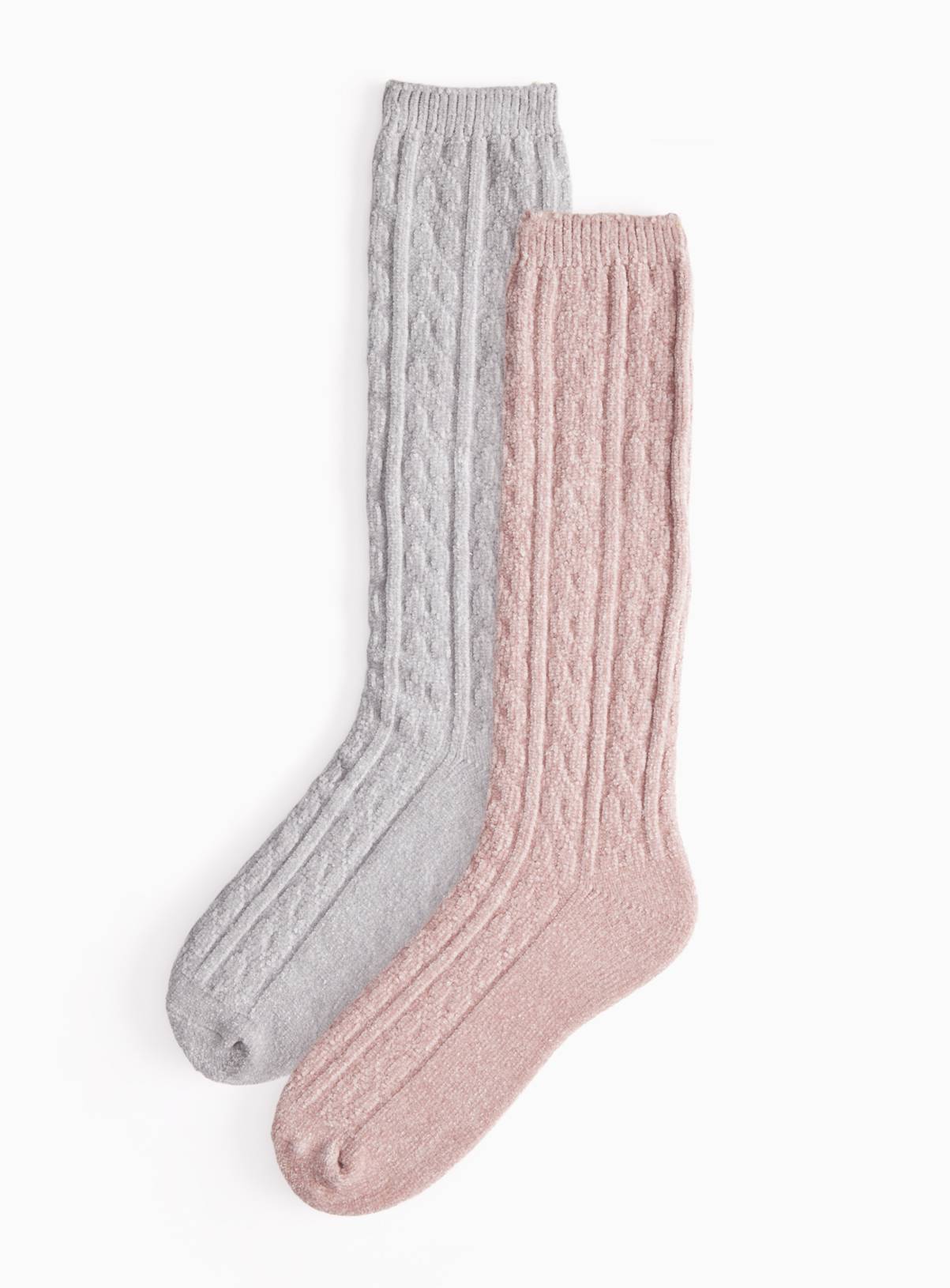 Cosy Cable Ruched Slouch Socks 2 Pack 4-8 - Image 3