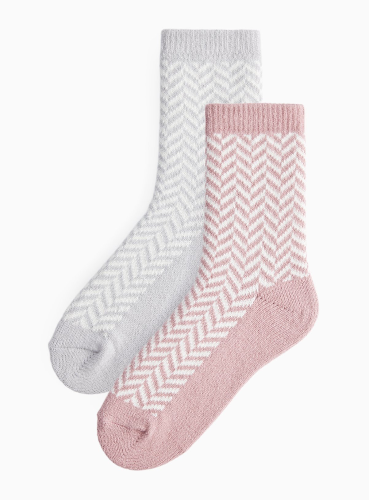 Pink Chevron Socks 2 Pack  4-8 - Image 1 thumbnail