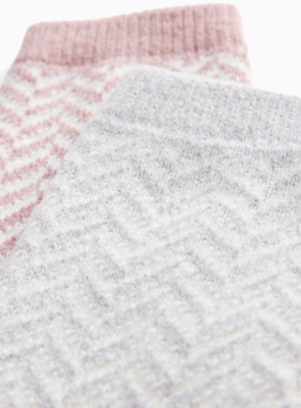  Pink Chevron Socks 2 Pack  4-8 - Image 2 thumbnail