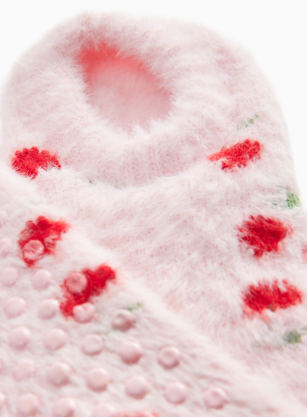 Cherry Fleece Footsie Socks 4-8 - Image 2 thumbnail