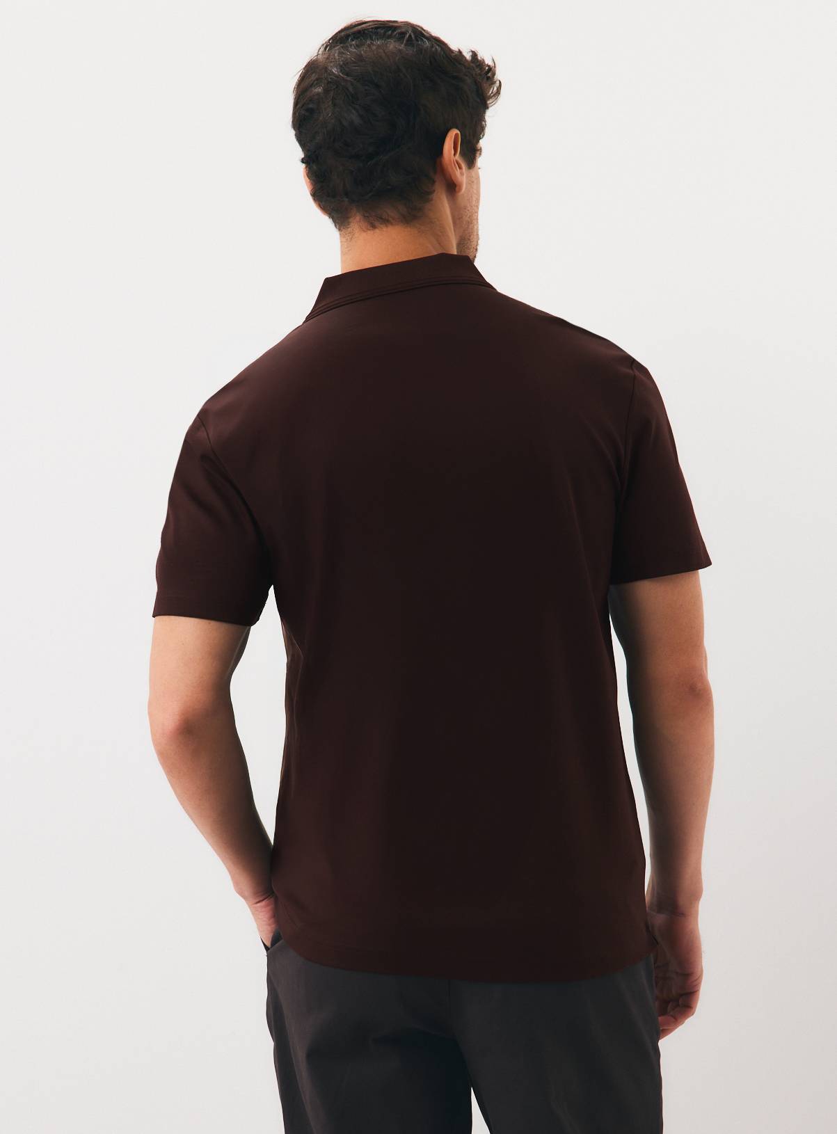 Brown Supima Cotton Polo Shirt XXL - Image 5