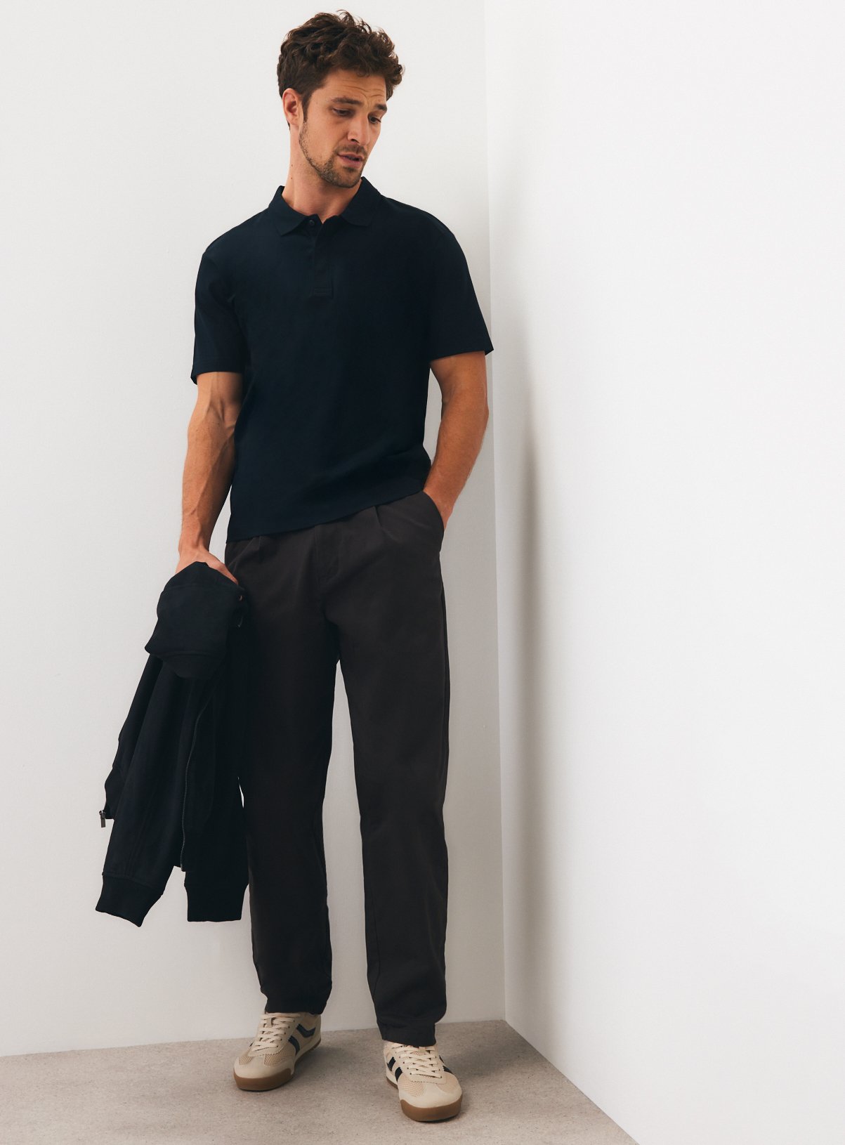 Black Pure Supima Cotton Polo Shirt XXXL - Image 2 thumbnail