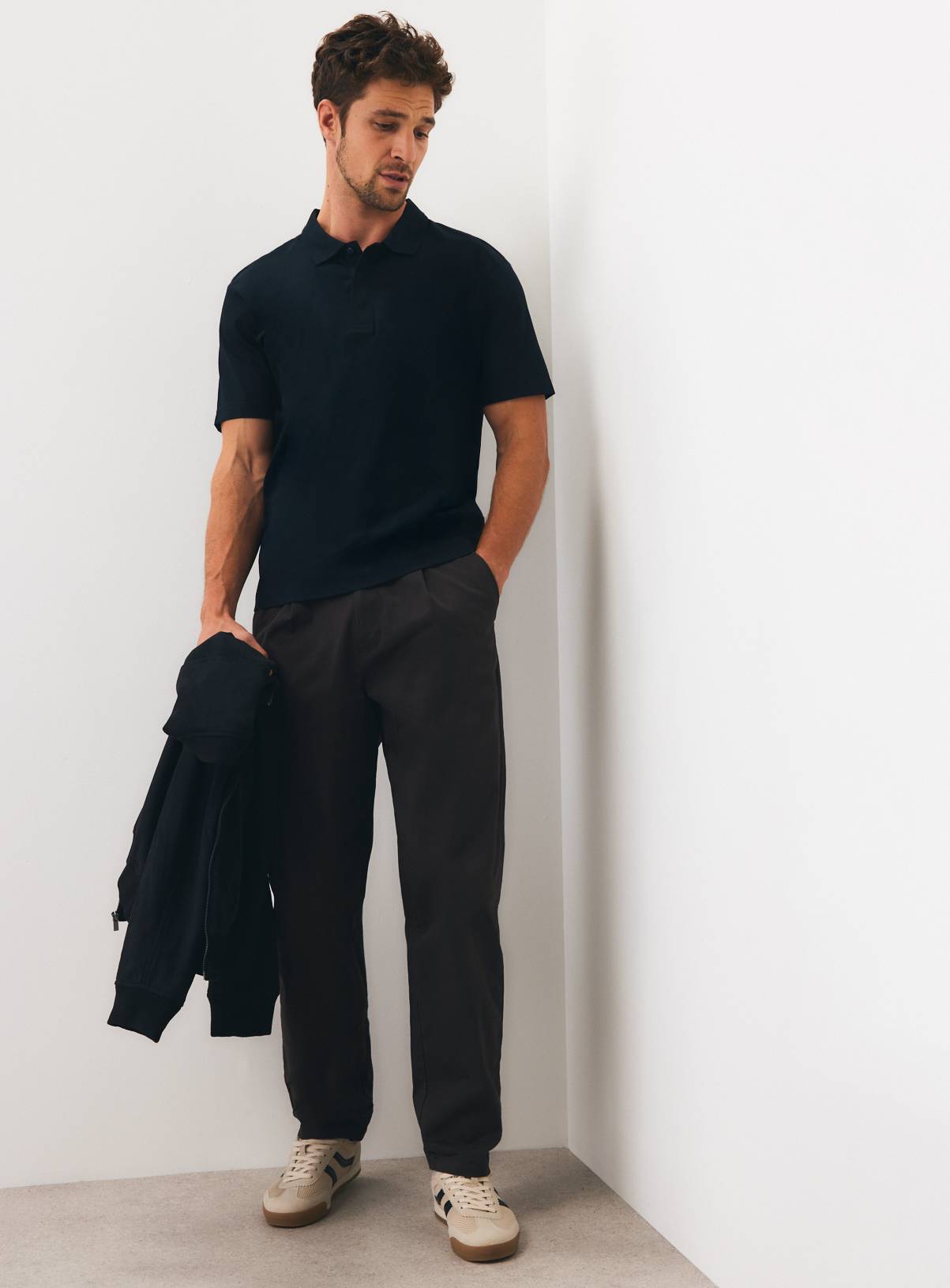 Black Pure Supima Cotton Polo Shirt XXXL - Image 2