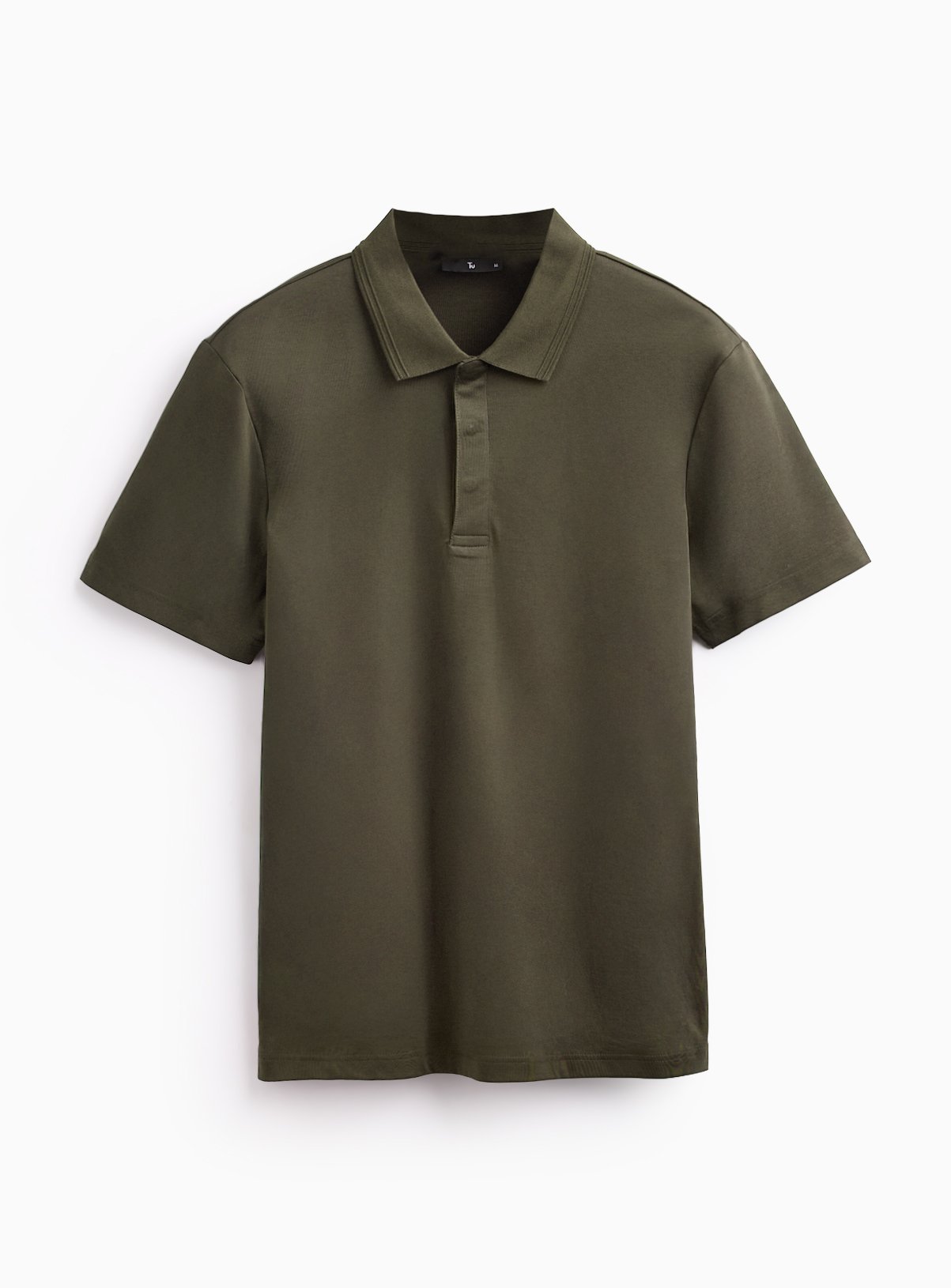 Khaki Pure Supima Cotton Polo Shirt M - Image 3 thumbnail