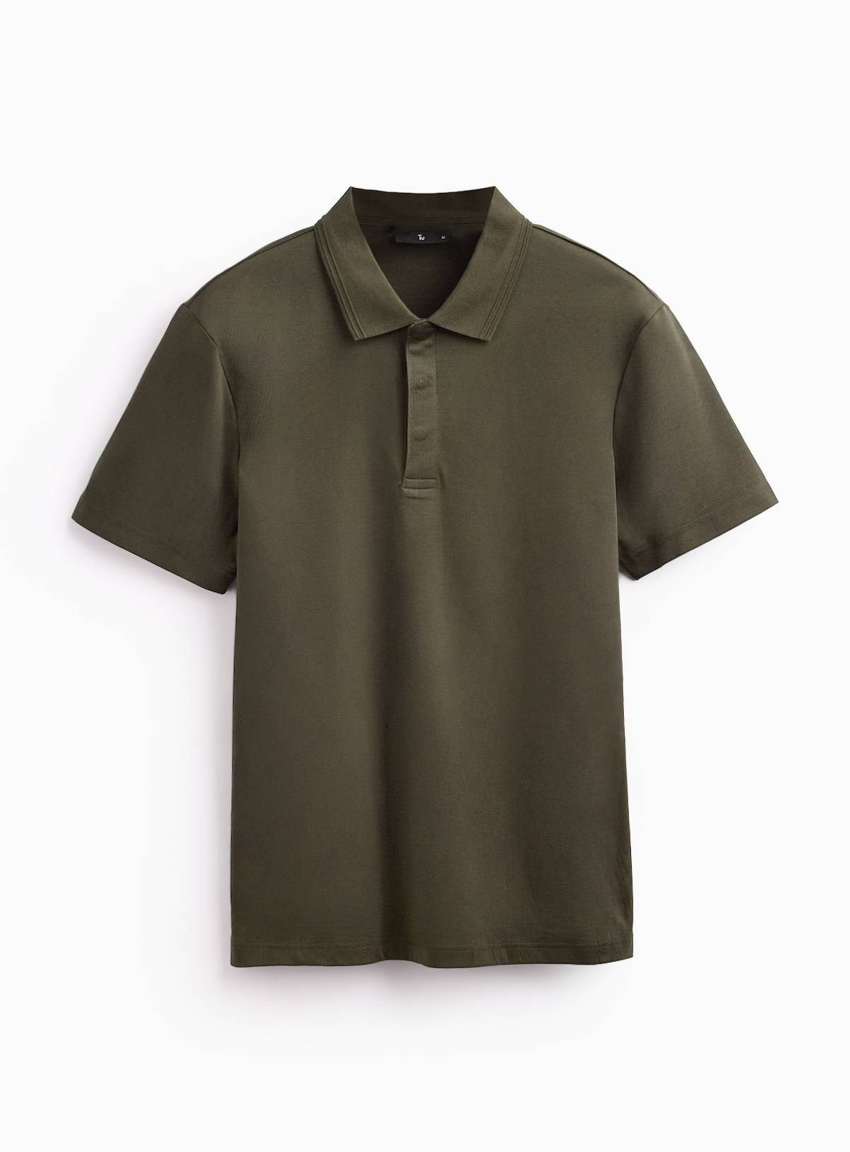 Khaki Pure Supima Cotton Polo Shirt M - Image 3