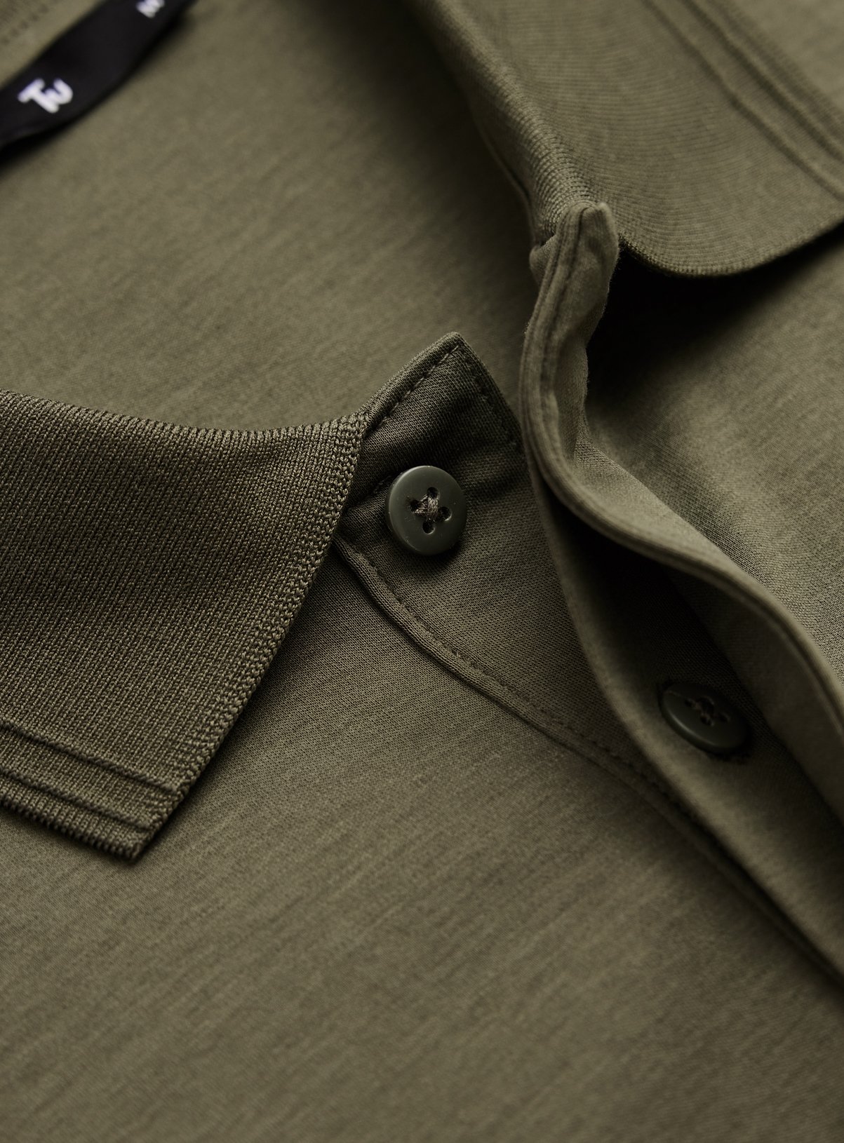 Khaki Pure Supima Cotton Polo Shirt M - Image 4 thumbnail
