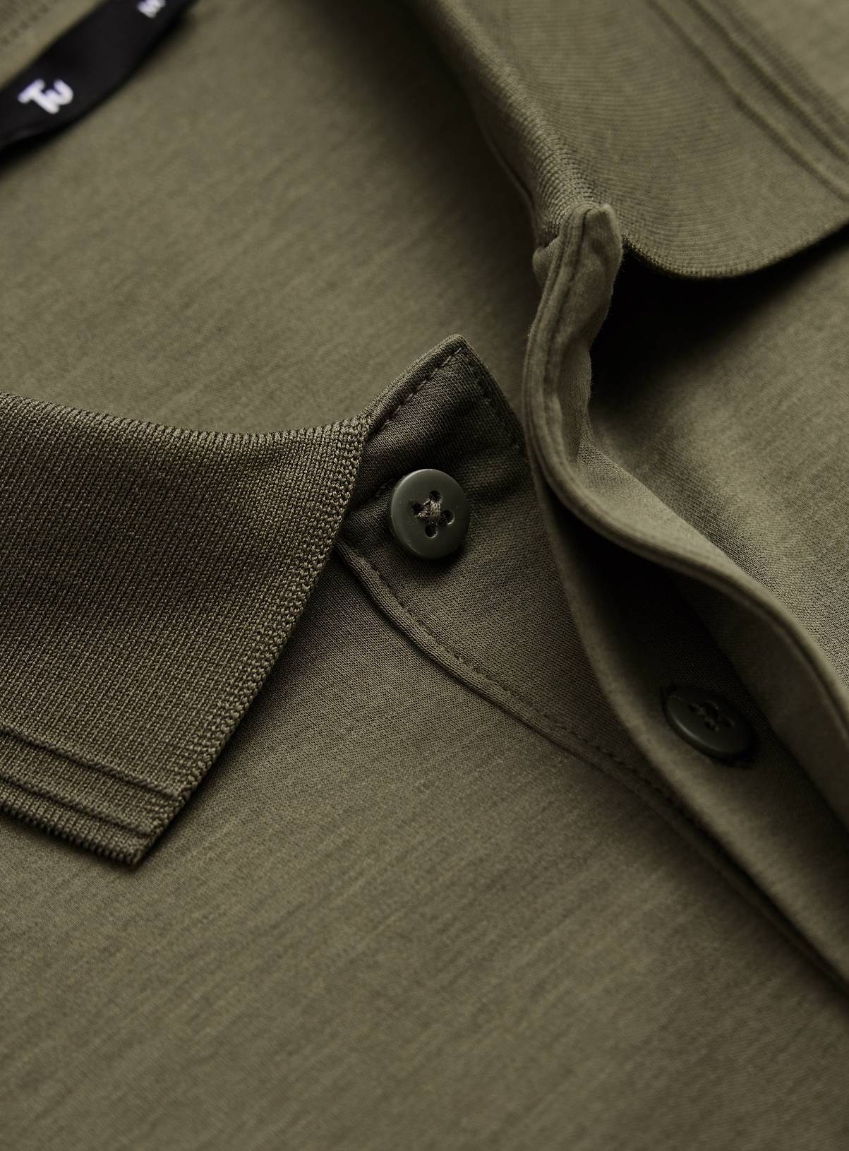Khaki Pure Supima Cotton Polo Shirt M - Image 4