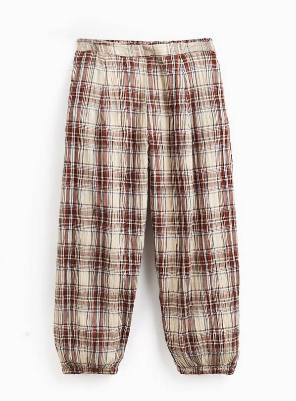 Woven Balloon Check Trousers 9 years