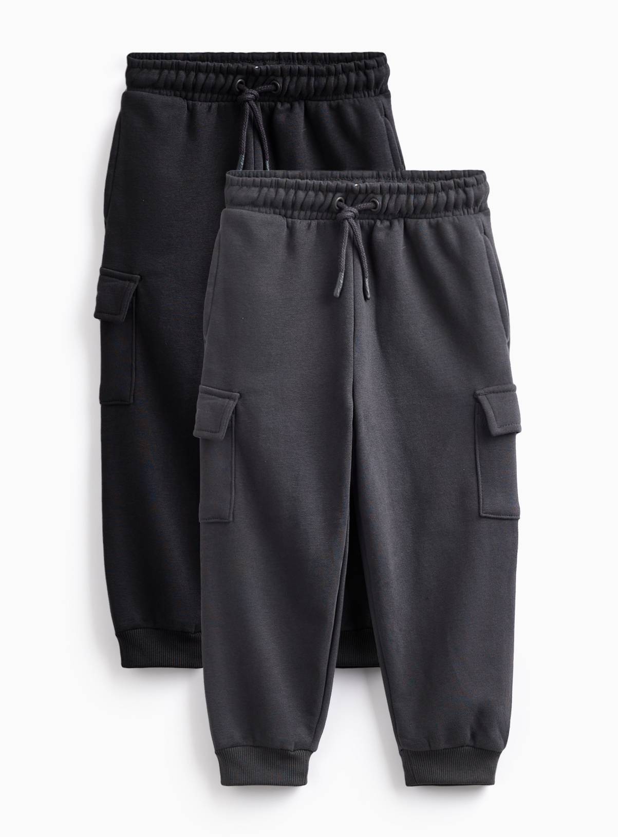 Black Cargo Joggers 2 Pack 2-3 years - Image 1