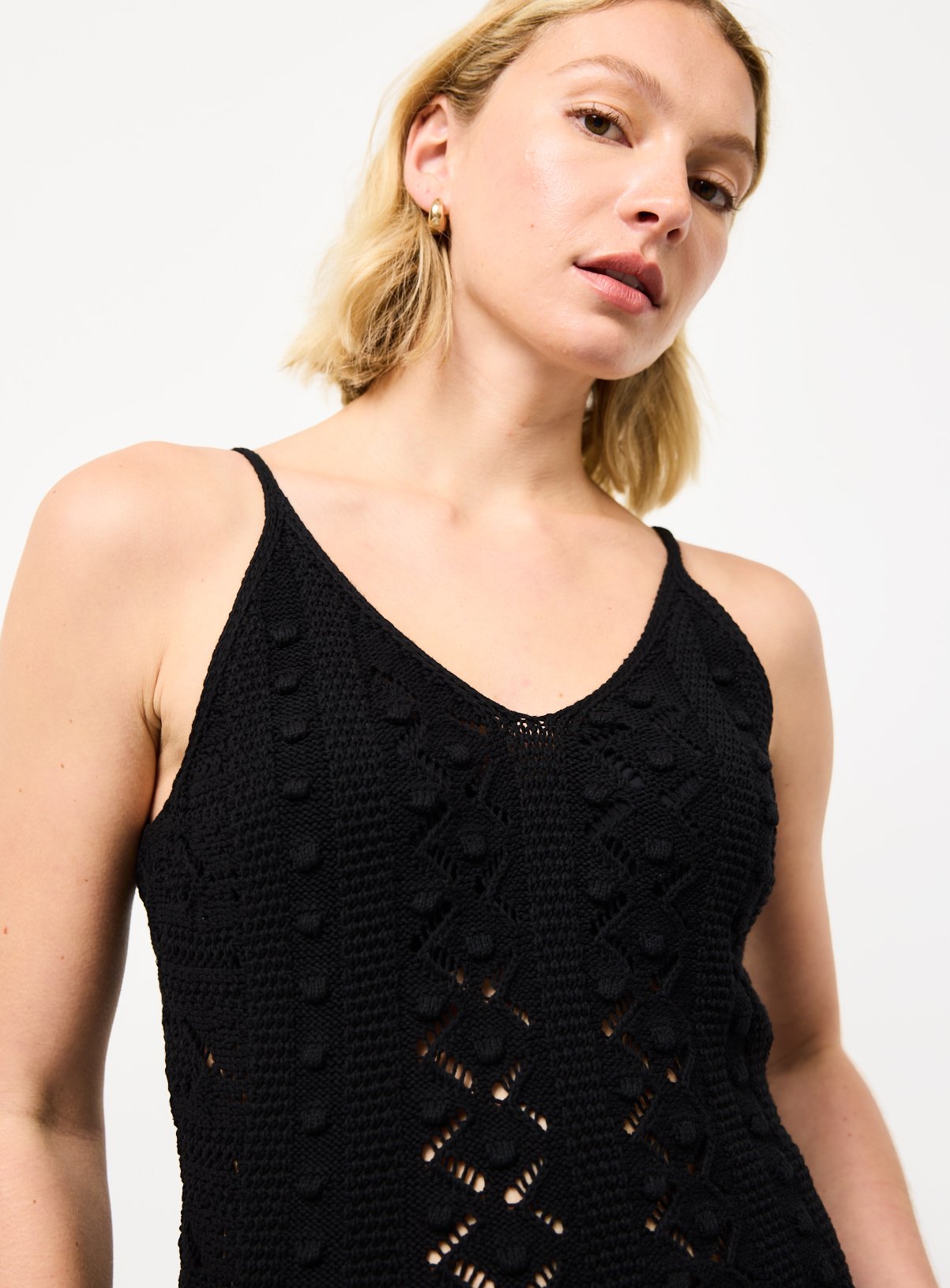 Black Bobble Detail Midi Beach Dress 20 - Image 2 thumbnail