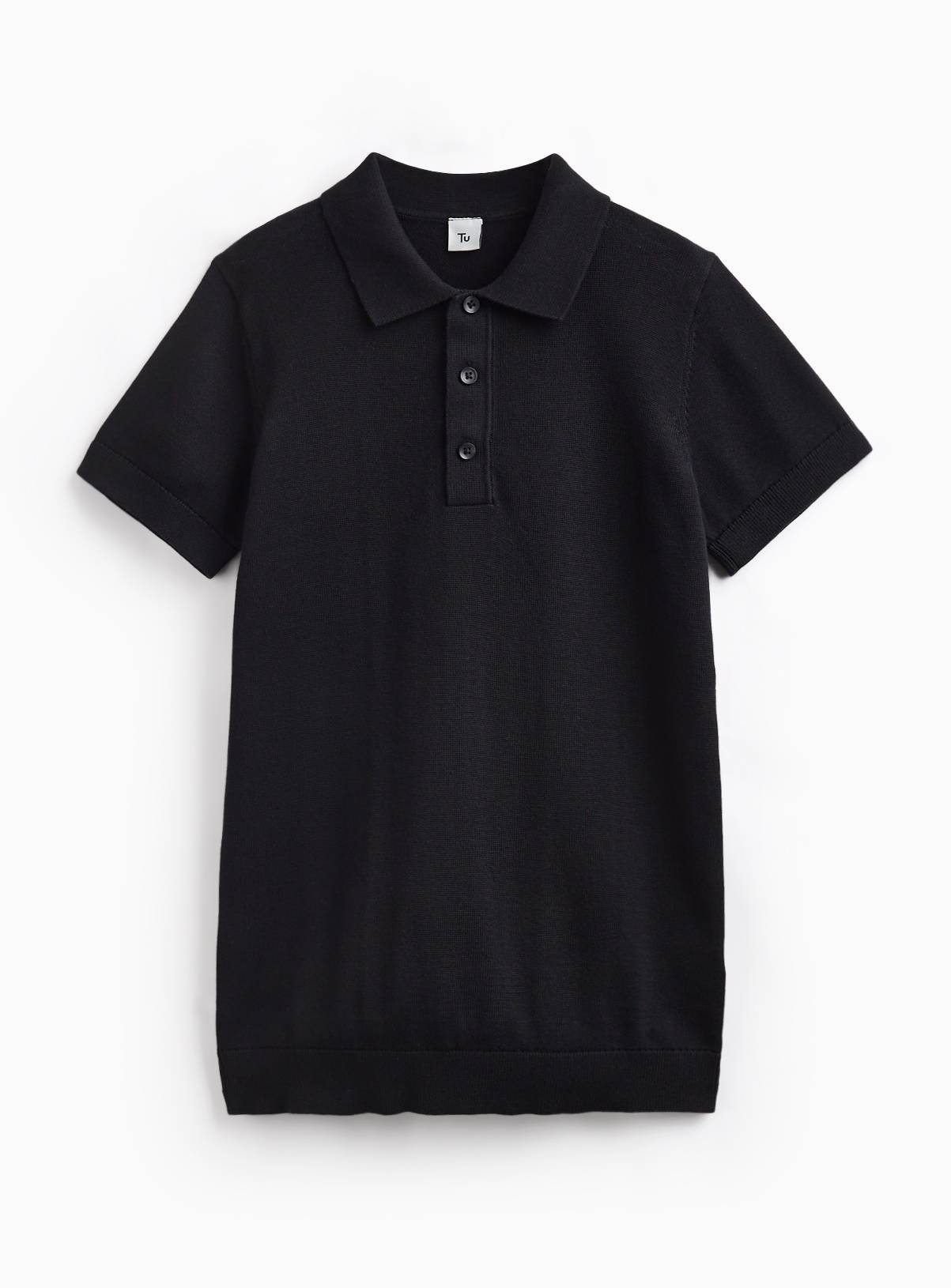 Black Knitted Polo 13 years - Image 1
