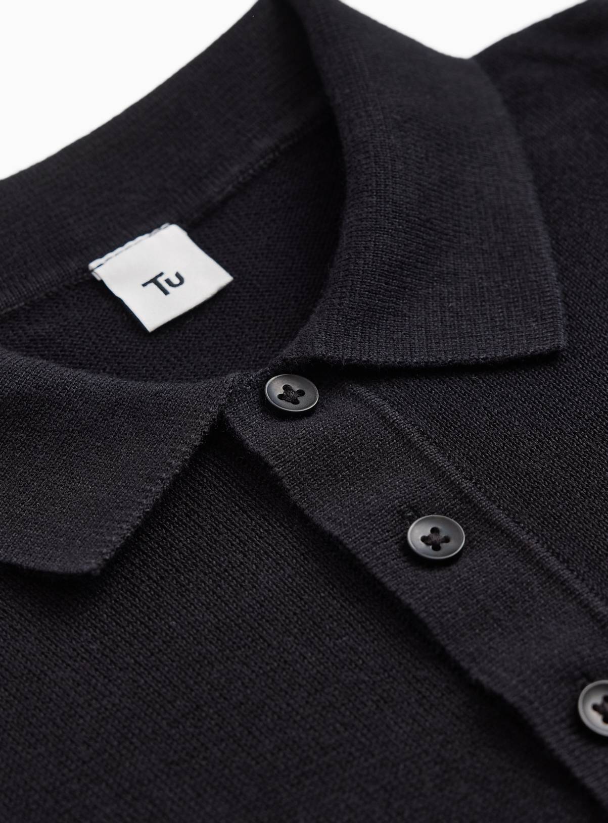 Black Knitted Polo 13 years - Image 2