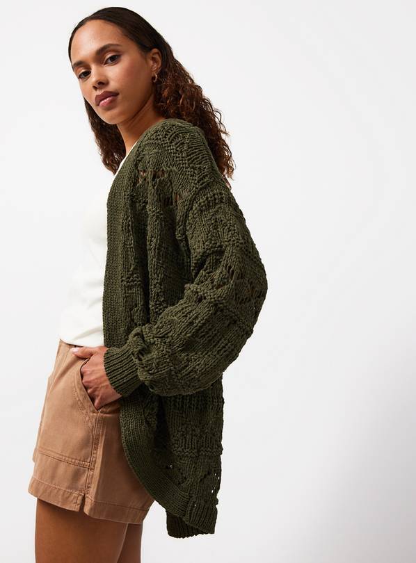 Khaki Cocoon Cardigan XL