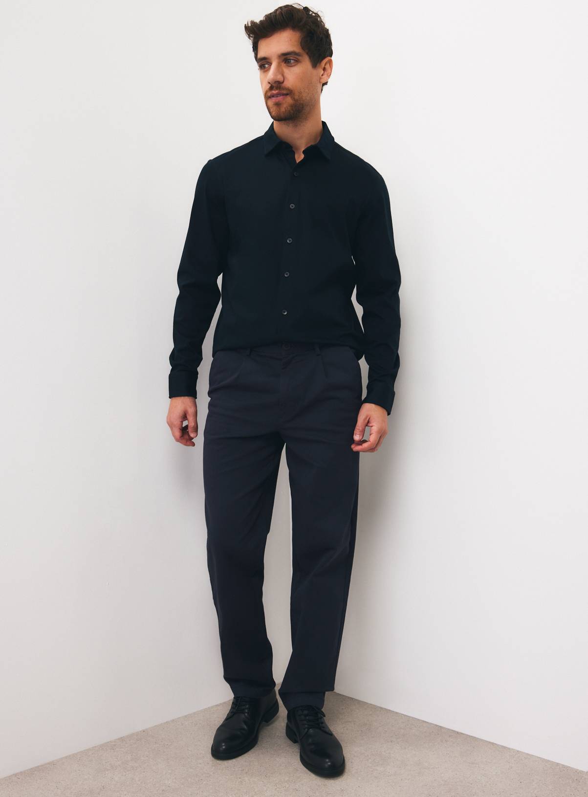 Black Supima Cotton Shirt S - Image 2