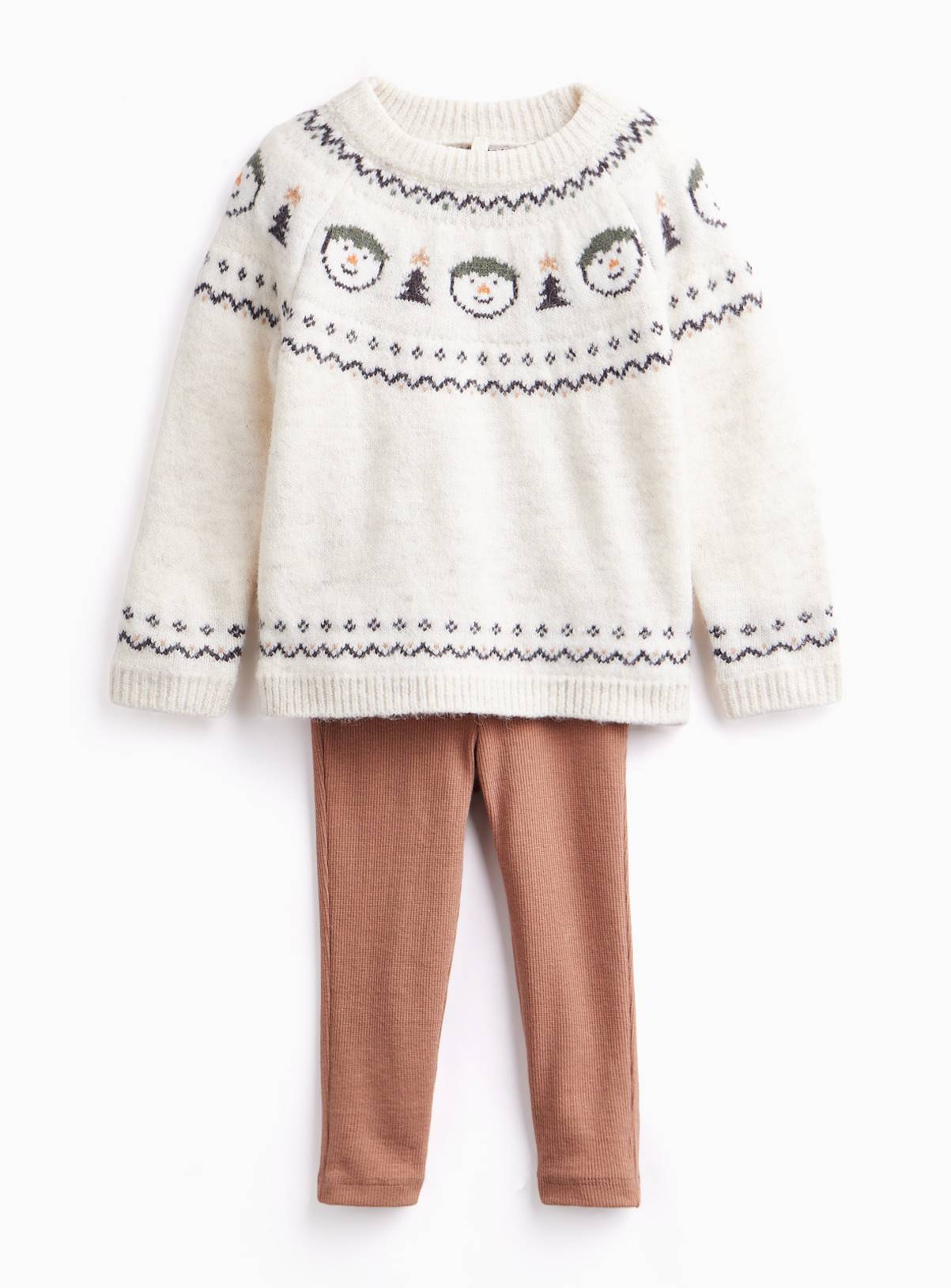 Christmas Snowman Jumper & Leggings Set 3-6 months - Image 1